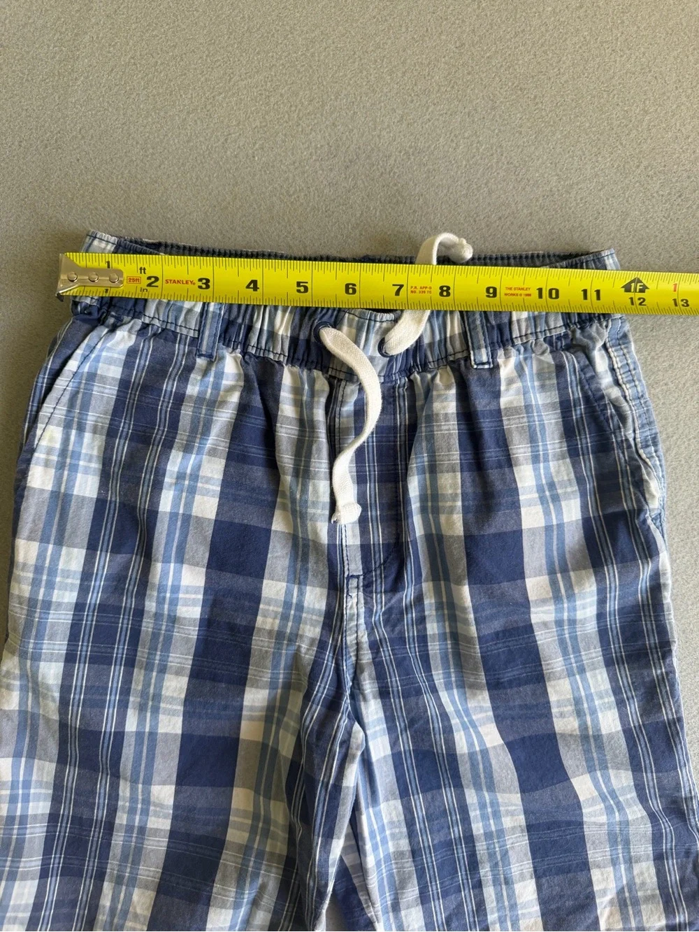 Gymboree Short Plaid Drawstring Waist Sz 8 Boys Pockets